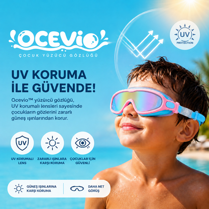 Ocevio™ UV Korumalı Çocuk Yüzücü Gözlüğü